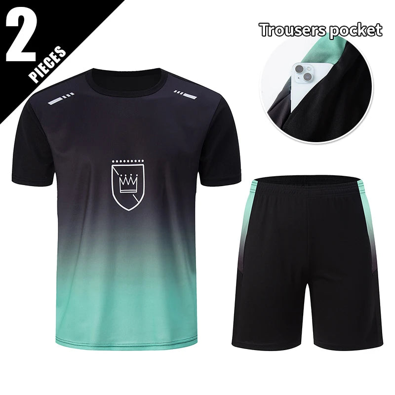 Ensemble Sport Homme Séchage Rapide Grande Taille T-Shirt + Short Lot 2/4/6 Pièces Loisirs Running Fitness Casual Ado – Pack Sport Économique | Mode Homme Sport Premium