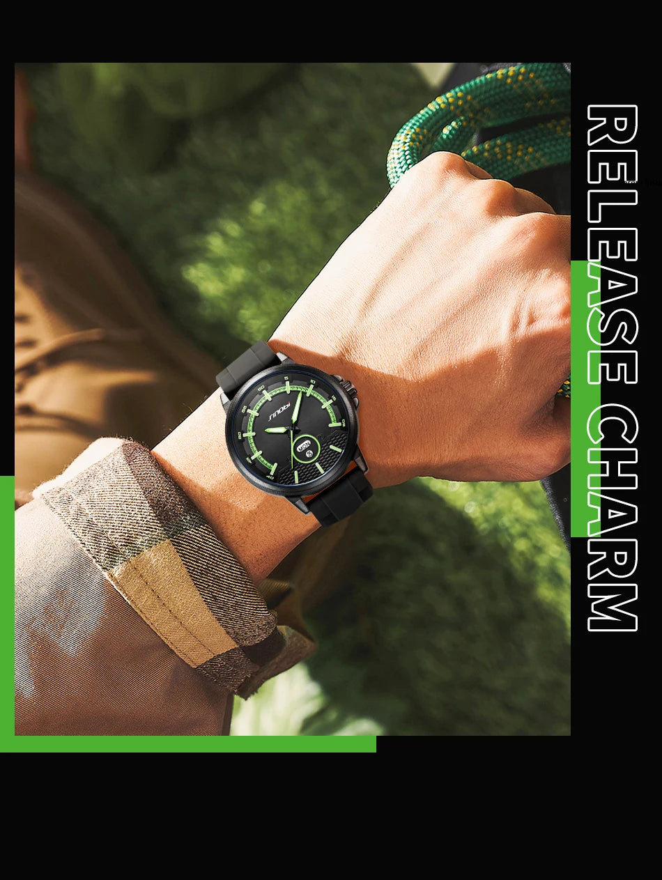 Montre Homme SINOBI Sport Quartz – Calendrier Semaine Fashion Top Brand Cadeau