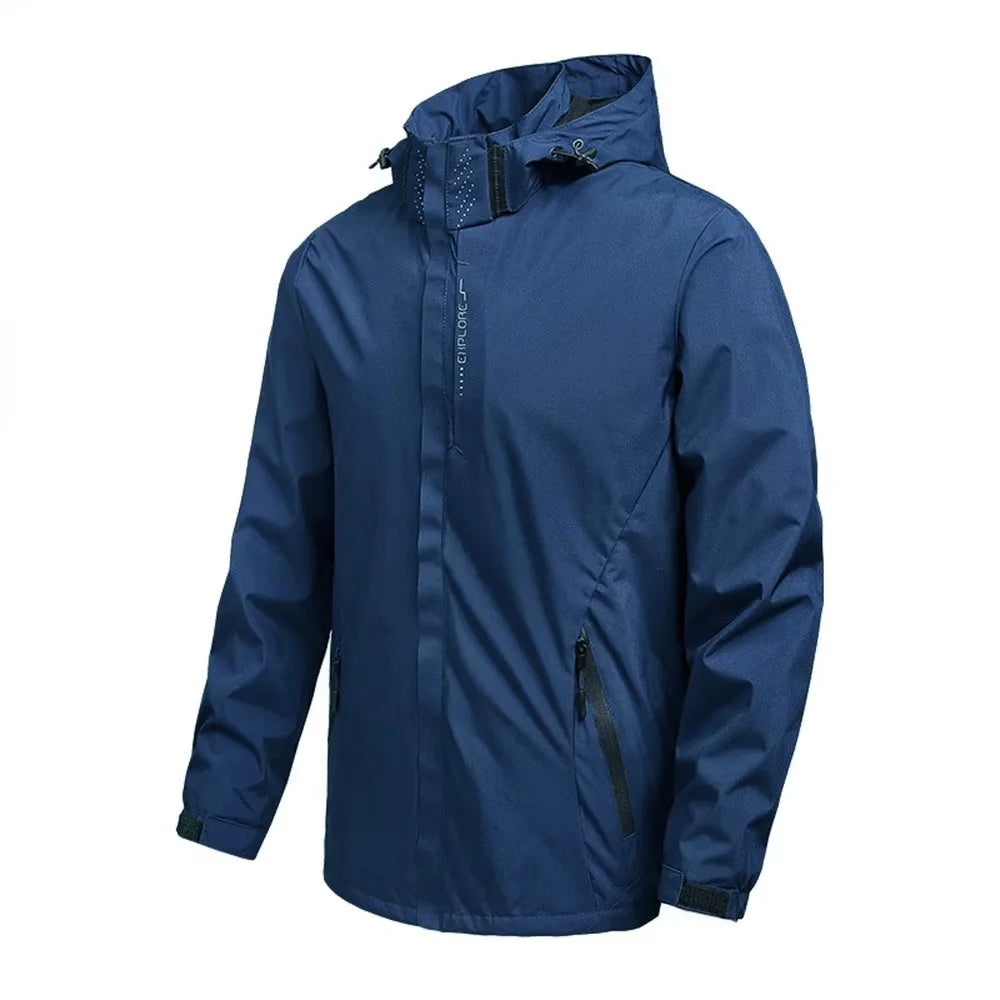 Veste Imperméable Homme Légère Capuche Outdoor Randonnée Coupe-Vent Anti-Pluie Escalade Trekking – Imperméable Sport Nature | Mode Homme Outdoor Premium