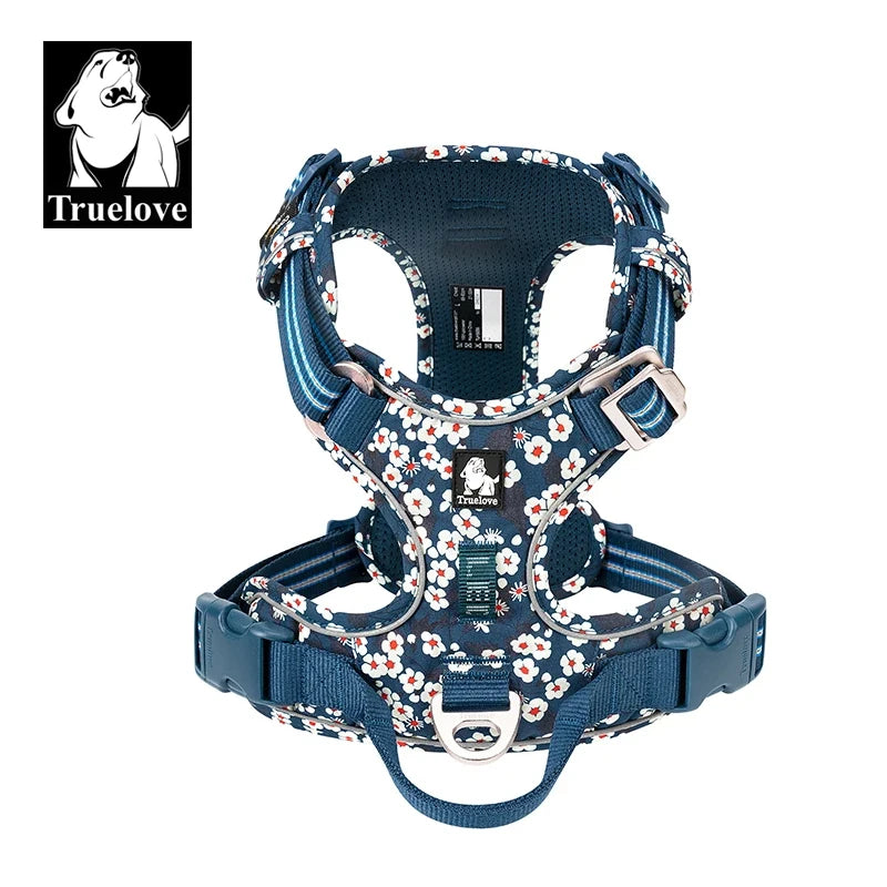 Hundegeschirr TRUE LOVE Anti-Zug Nylon Reflektierend Verstellbar – Bequem Einfaches Anlegen Alle Größen | Truelove TLH5654