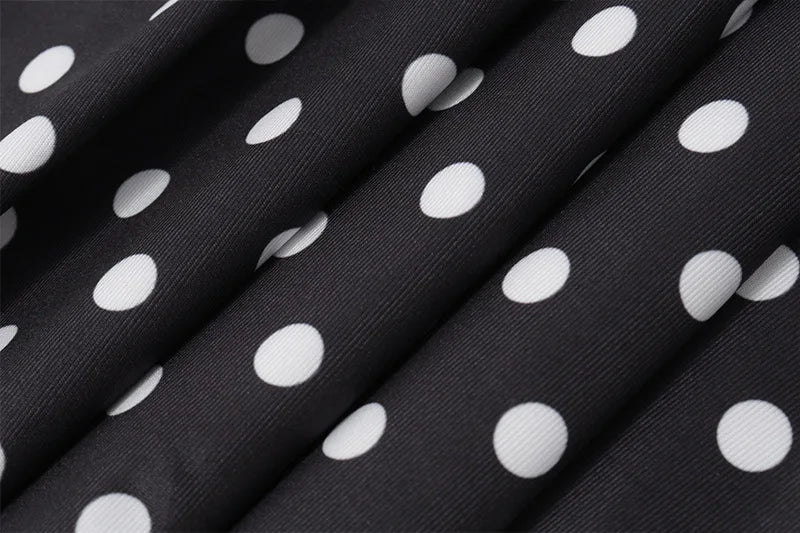 Mini Robe Femme Pois Élégante Épaules Dénudées Dos Nu Taille Haute Halter – Y2K Club & Soirée | Été