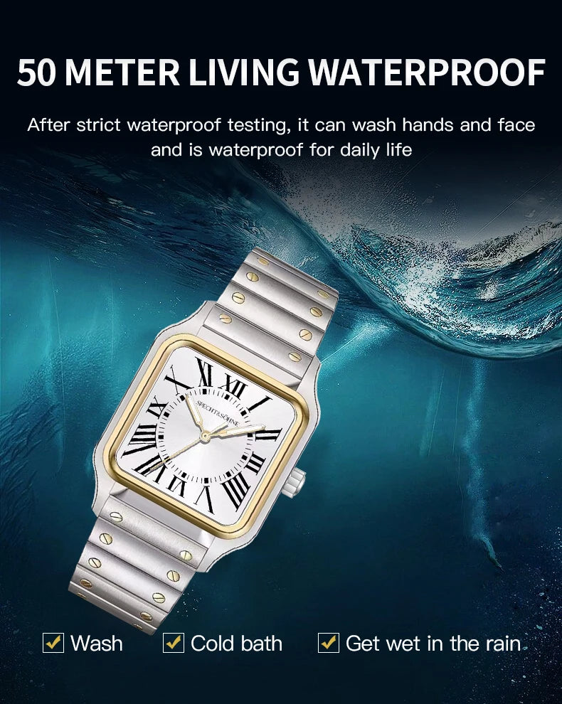 Montre Unisexe Specht & Söhne Luxe 34mm Quartz – Ultra-Fine Saphir Acier Étanche 50M