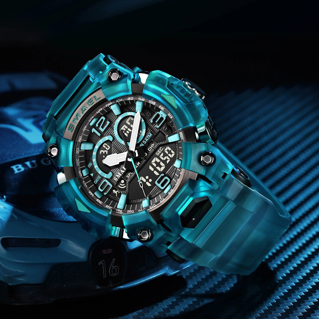 Montre Homme SMAEL 8099 Militaire Digital Sport – Étanche 50M LED Chronographe Antichoc