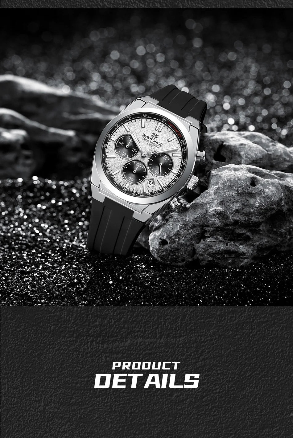 Montre Homme Naviforce 8080 Chronographe Multifonction 2025 – Sport Militaire Luxe Quartz