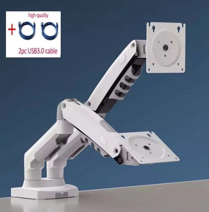 Support Double Écran NB A5C F160 – Bras Articulé à Ressort 10''-27'' | 360° Rotatif Bureau 2-9kg