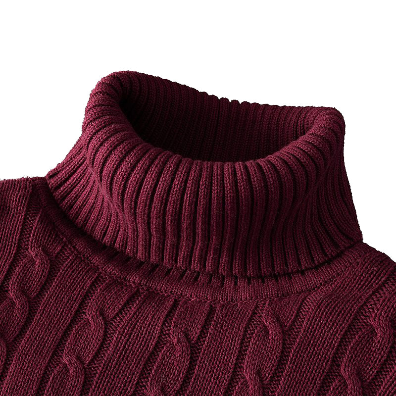 Pull Col Roulé Homme Casual Tricoté Laine Chaud Confortable Jumper Rollneck Hiver Tendance Élégant – Sweater Col Montant Premium Doux | Mode Homme Hiver Premium