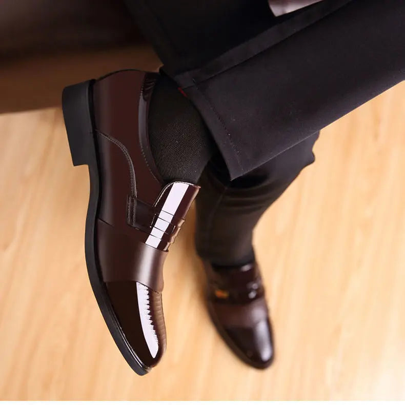 Chaussures Cuir Business Rehaussantes Homme – Formal Casual Automne Confortables
