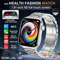 Smartwatch 2025 Unisexe Santé NFC Bluetooth – Tension Artérielle Oxygène Sport Appels | Homme & Femme