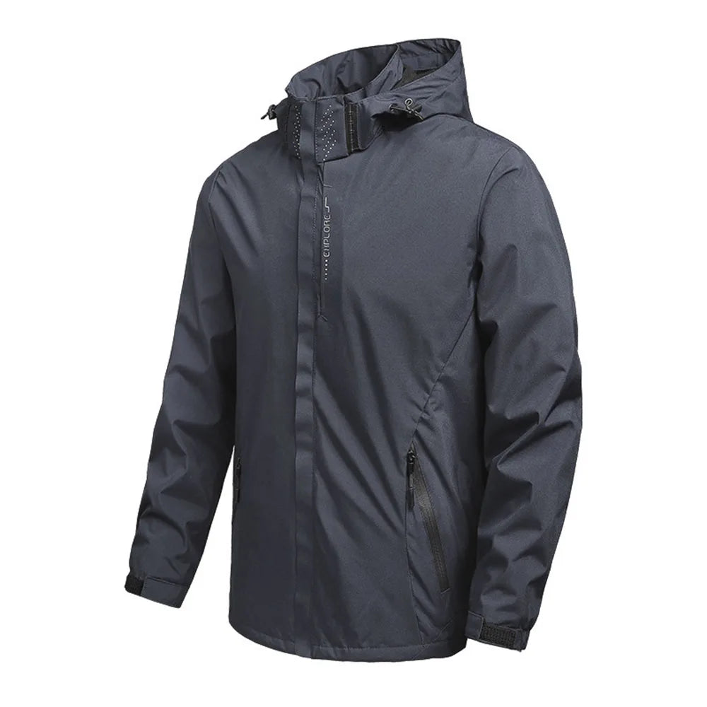 Veste Imperméable Homme Légère Capuche Outdoor Randonnée Coupe-Vent Anti-Pluie Escalade Trekking – Imperméable Sport Nature | Mode Homme Outdoor Premium