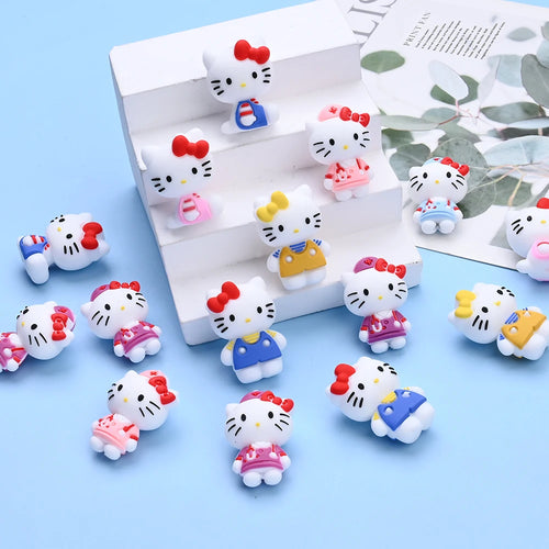 7 Perles Silicone 3D Thème Sanrio Hello Kitty – Perles Focus DIY Colliers Bracelets Attache-Tétine