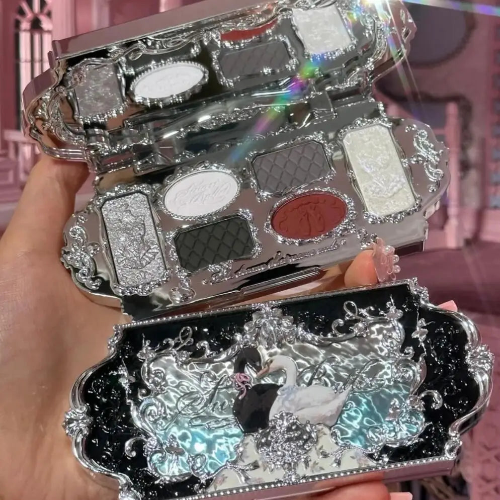 Palette Fards à Paupières Flower Knows Swan Ballet – 6 Teintes Mat, Shimmer & Nacré | Glitter