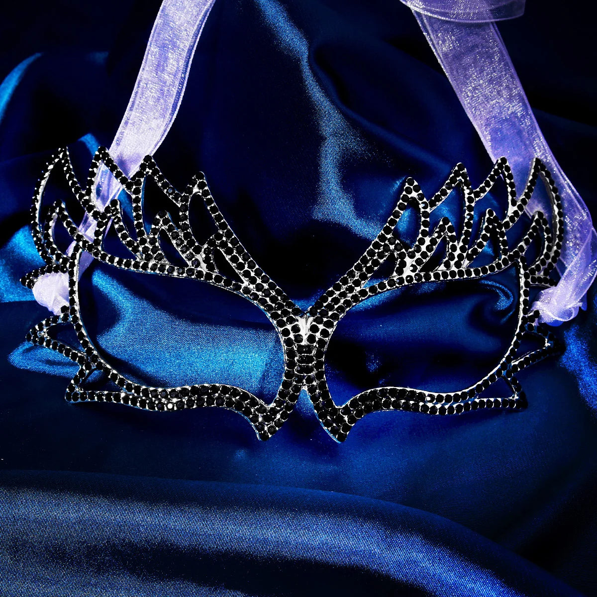Masque Demi-Visage Papillon Strass - Mascarade, Halloween & Soirée
