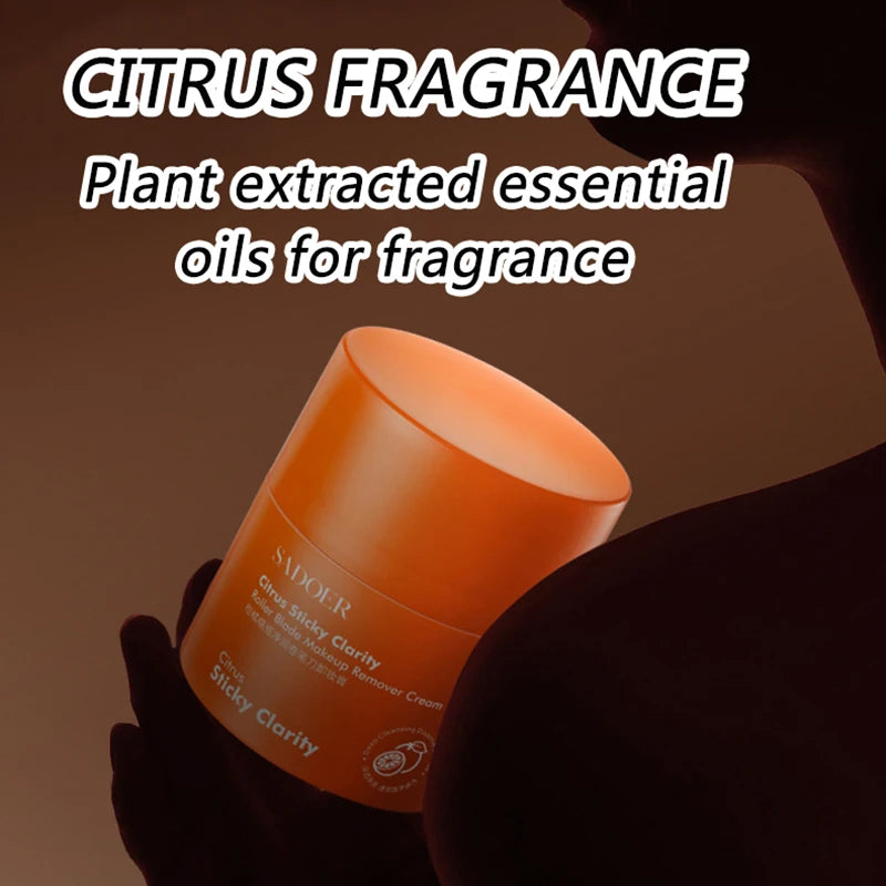 Baume Démaquillant Citrus Stick – Lèvres Yeux Visage Grande Capacité Doux Soin Peau