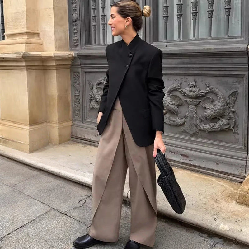 Blazer Femme Élégant Printemps 2026 – Veste Légère Style Street Voyage & Vacances | Tendance Jeune