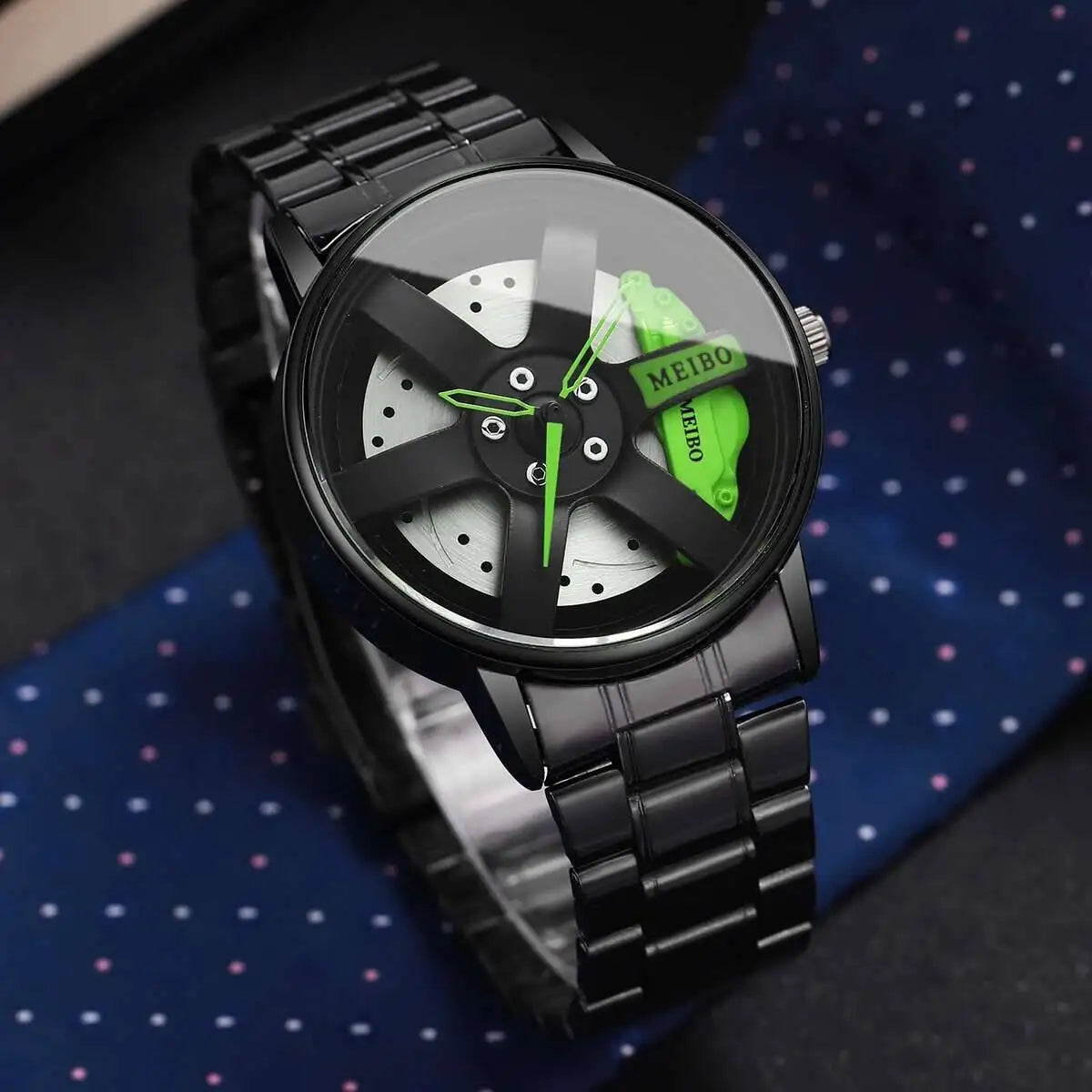 Montre Homme Sport Roue 3D Auto – Bracelet Acier Inoxydable Business Fashion