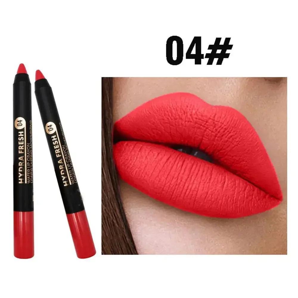 Crayon Rouge à Lèvres Mat Velvet 9 Couleurs – Longue Tenue Waterproof | Lip Tint Nude Hydratant Sexy