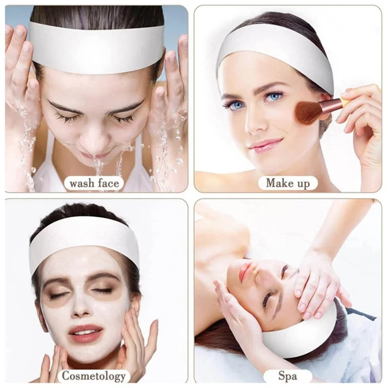 Bandeaux Jetables SPA Skincare Non-Tissés – Lot 10/50/100 pcs | Blancs Ultra-Doux | Soin Visage & Institut de Beauté