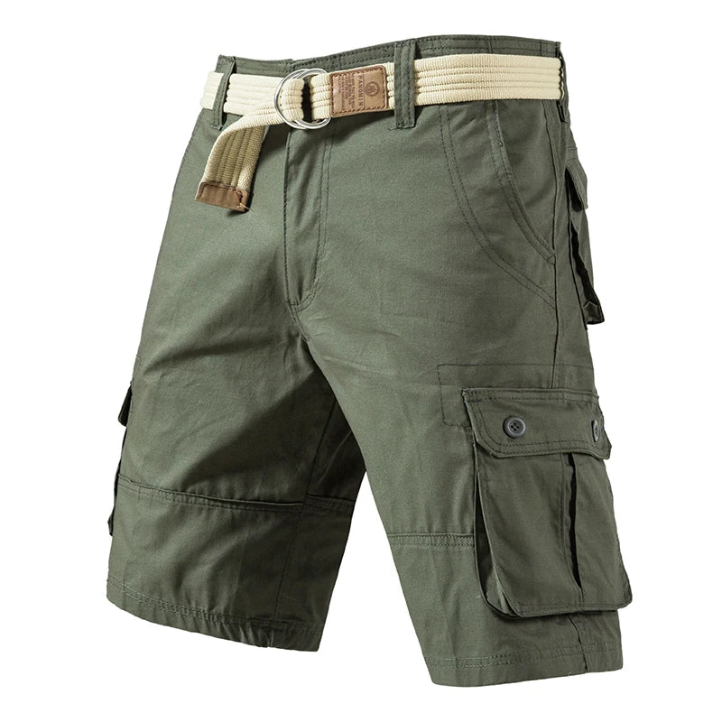 Short Cargo Homme Bermuda Coton Mi-Genou Sport Casual Golf Running Gym Grande Taille Droit Confortable Été – Short Multi-Poches Premium Polyvalent | Mode Homme Sport Premium
