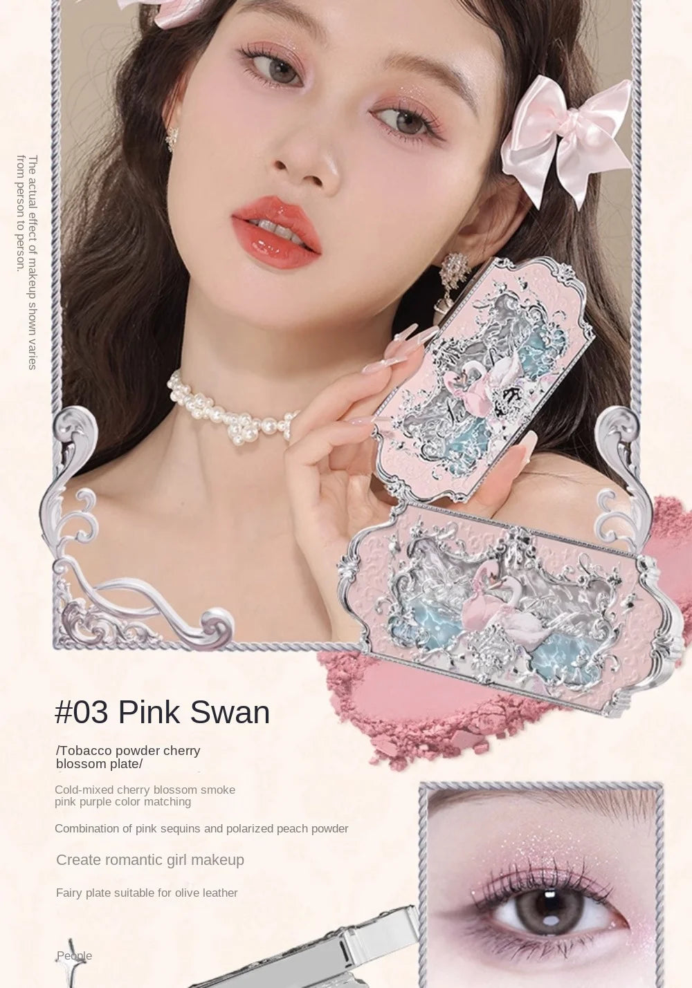 Palette Fards à Paupières Flower Knows Swan Ballet – 6 Teintes Mat, Shimmer & Nacré | Glitter