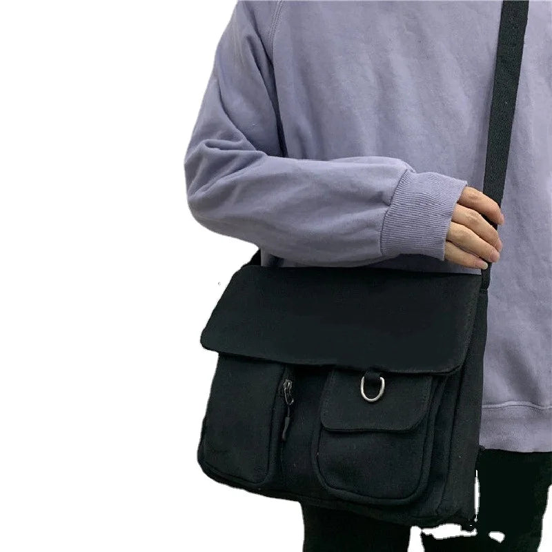 Sac Messenger Femme Toile Imprimée – Satchel Bandoulière Casual Fille École Mode