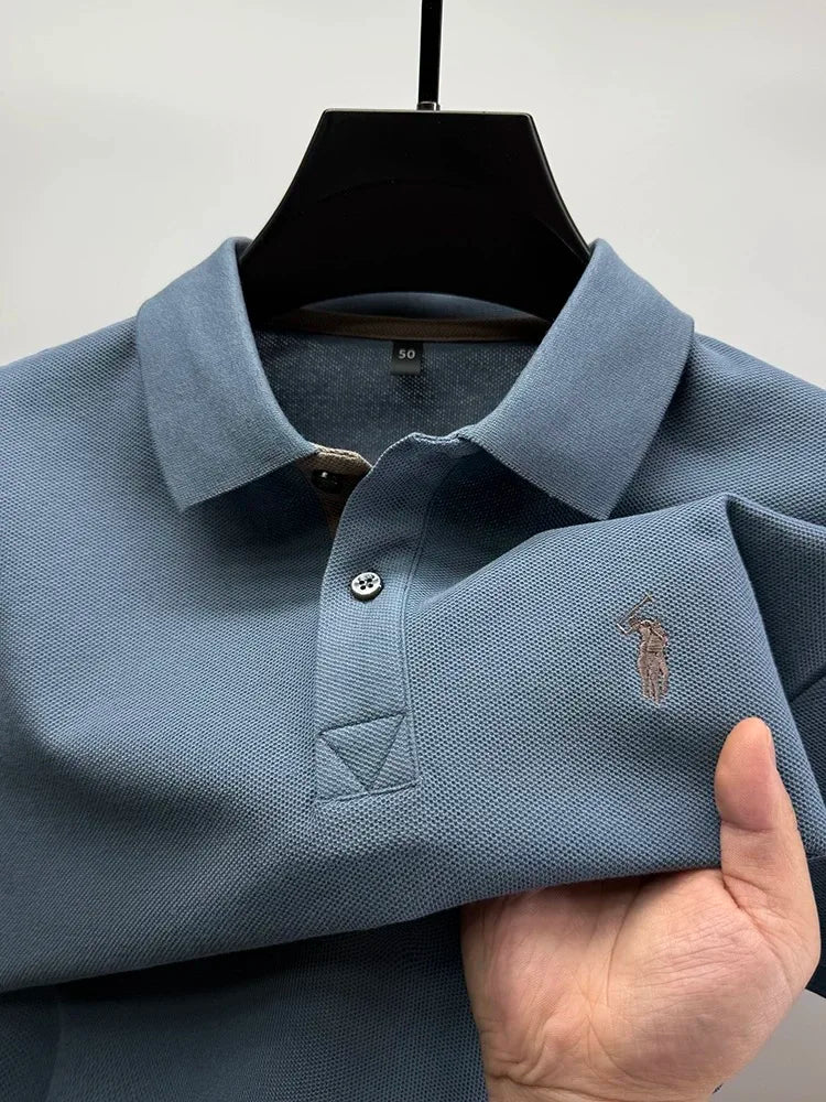Polo Homme 100% Coton Manches Courtes Broderie Poney Élégant Golf Casual Été – Style Designer Premium | Mode Homme Luxe