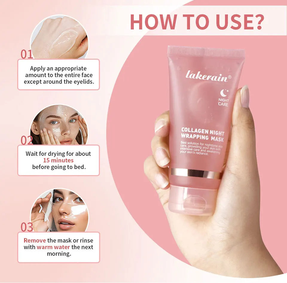 Kollagen Peel-Off-Maske - Tiefenhydratation & Festigkeit Nachtpflege