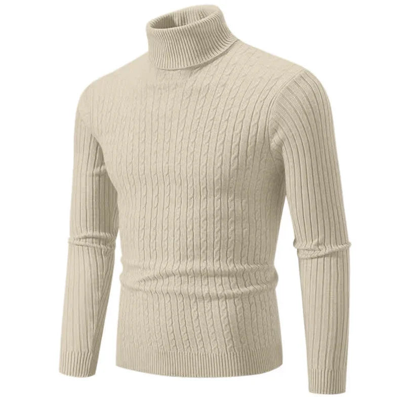 Herren Rollkragenpullover Hochwertig Gestrickt Einfarbig Warm Lässig Wolle Pullover Outdoor Winter Bequem Trendig – Premium Stehkragen Pullover Alle Jahreszeiten | Herrenmode Winter Premium