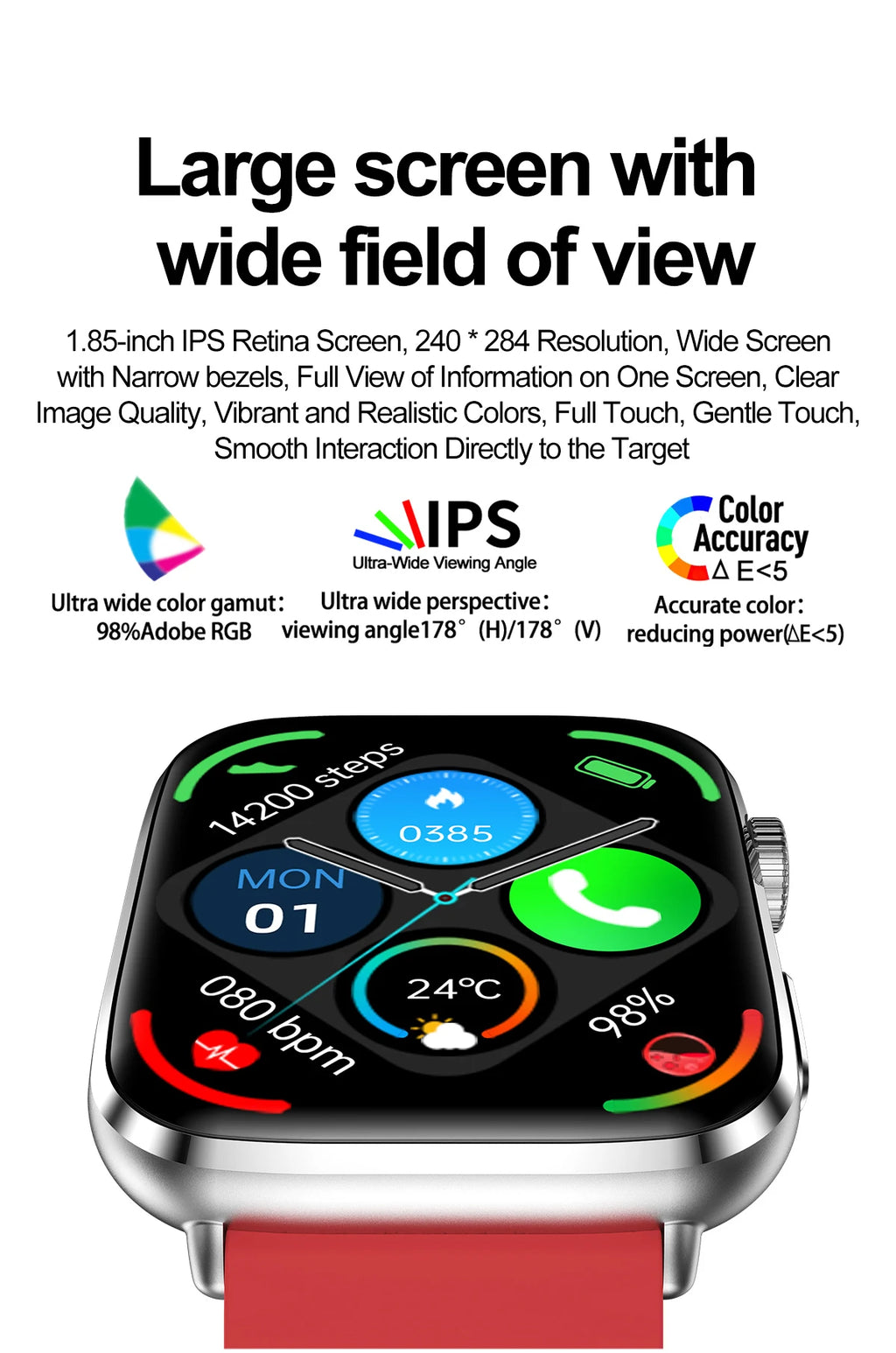 Smartwatch 2025 Unisexe Santé NFC Bluetooth – Tension Artérielle Oxygène Sport Appels | Homme & Femme