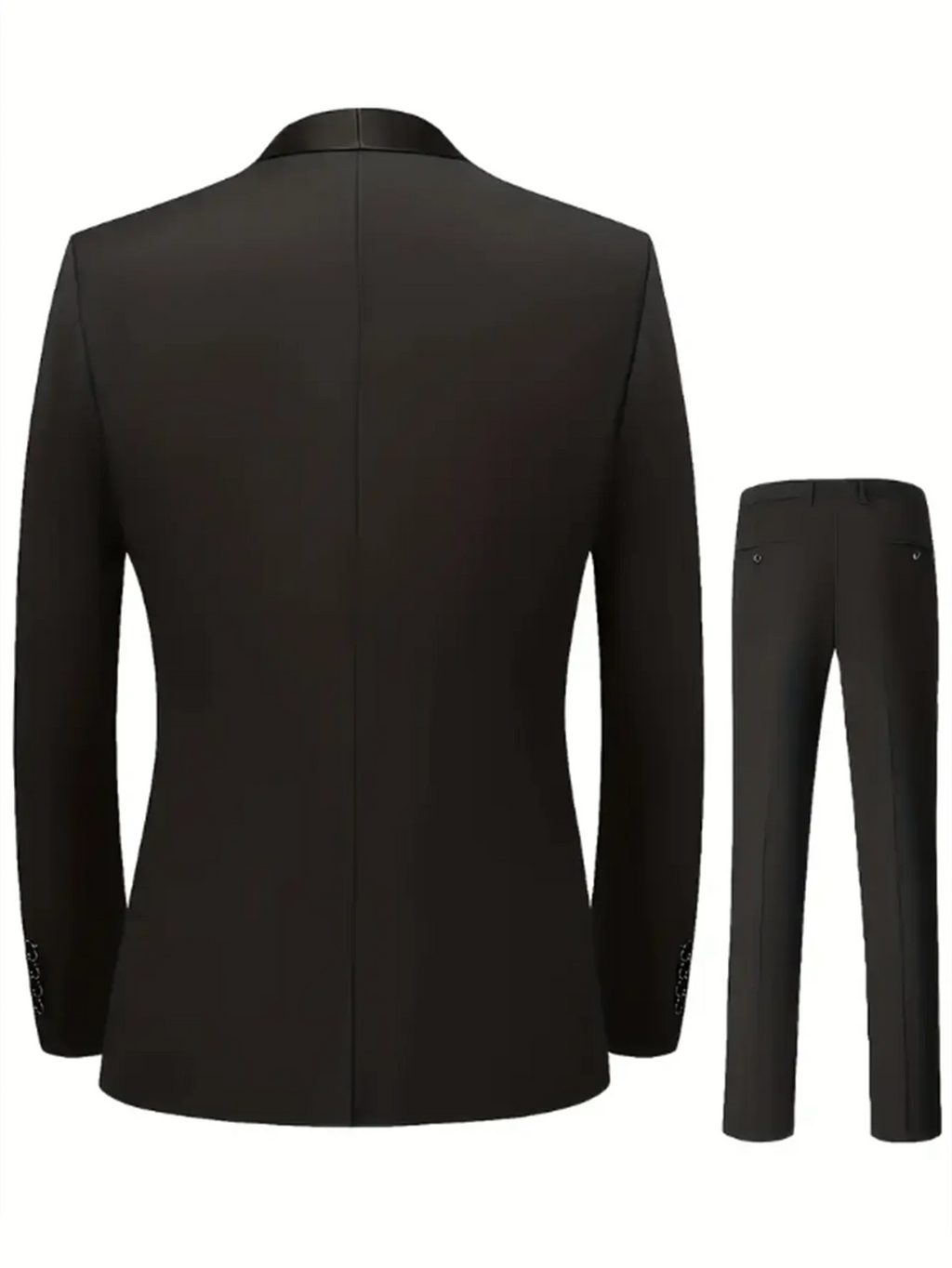 Costume Homme Slim Fit Noir – Ensemble Tuxedo Élégant Mariage & Cérémonie | Mode Homme Premium