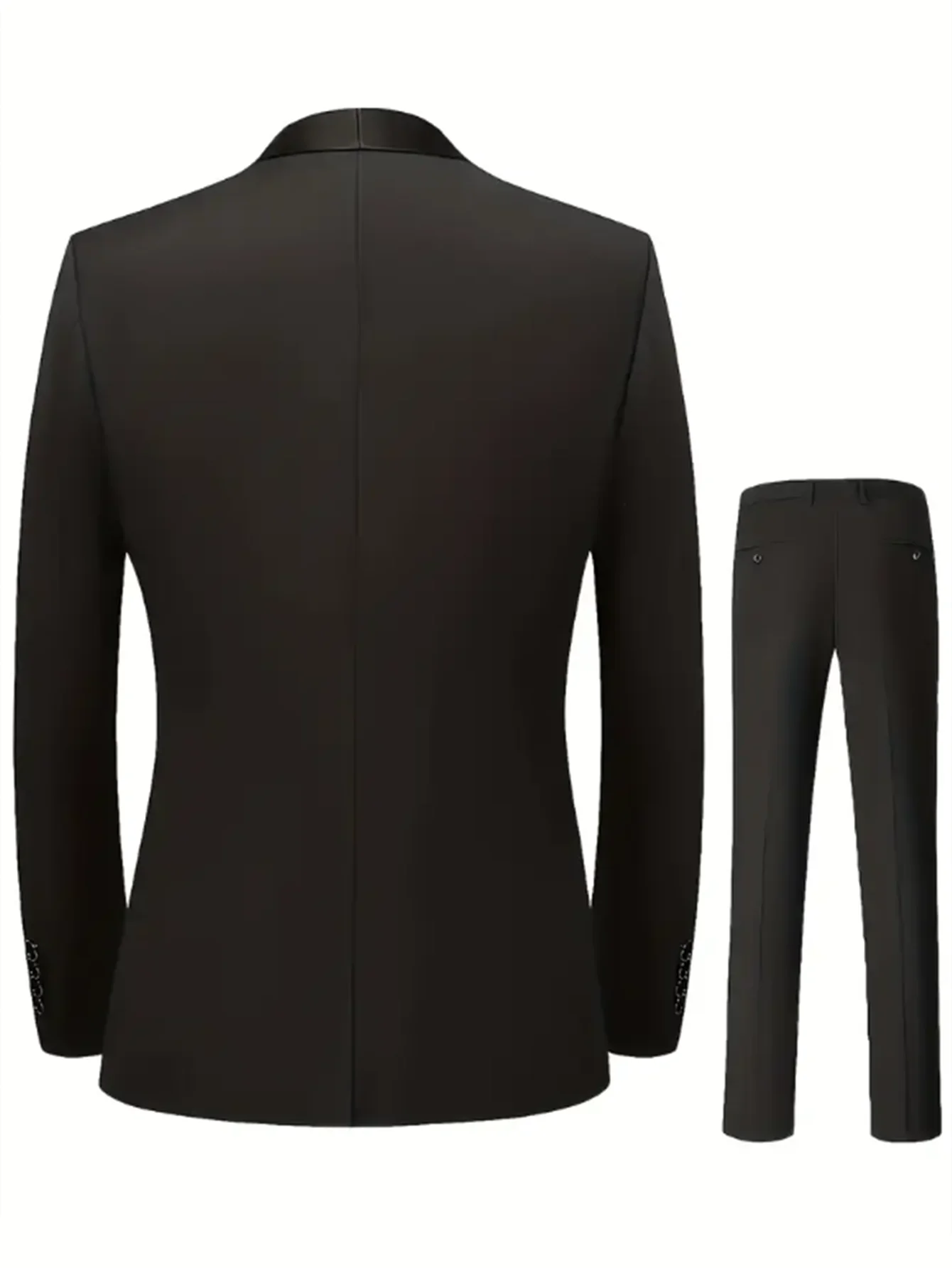 Costume Homme Slim Fit Noir – Ensemble Tuxedo Élégant Mariage & Cérémonie | Mode Homme Premium
