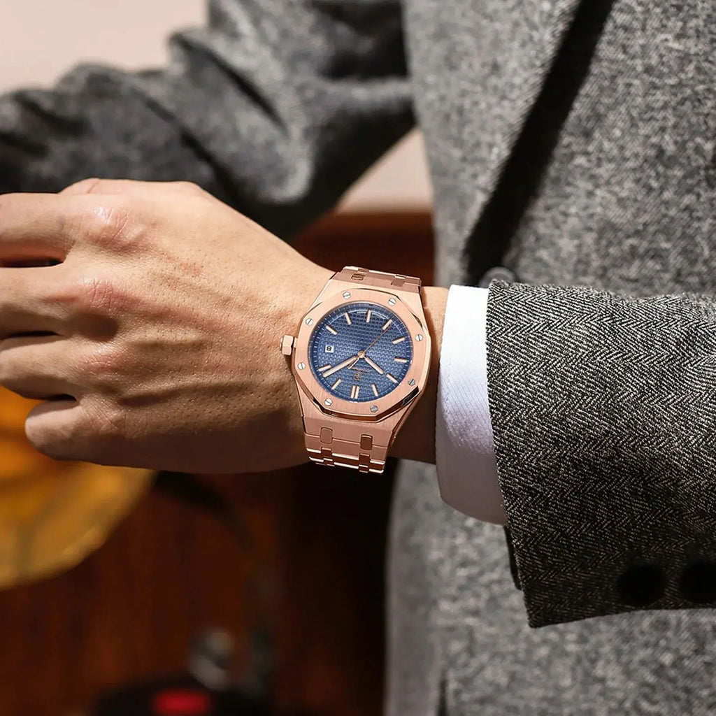 Montre Homme POEDAGAR Business Luxe Quartz – Acier Lumineux Étanche Date Fashion