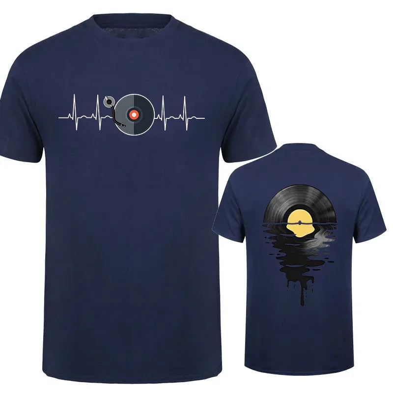 Unisex T-Shirt Musikliebhaber DJ Vinyl Plattenspieler Gedruckt Lustiges Geschenk Musik Herren Damen – Trendiges Grafik-T-Shirt | Unisex-Musikmode