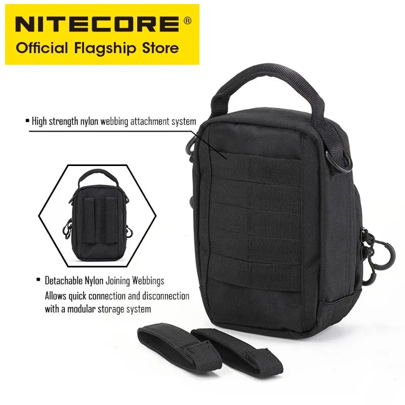 Sac Tactique NITECORE NUP10/NUP20 – Bandoulière Nylon 1000D Molle Crossbody Ceinture Homme Femme