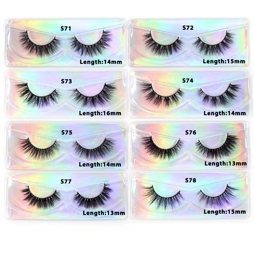 Faux Cils Naturels Courts Fluffy LEHUAMAO – Volume 12-15mm Wispy | Extension Cils Vison Maquillage