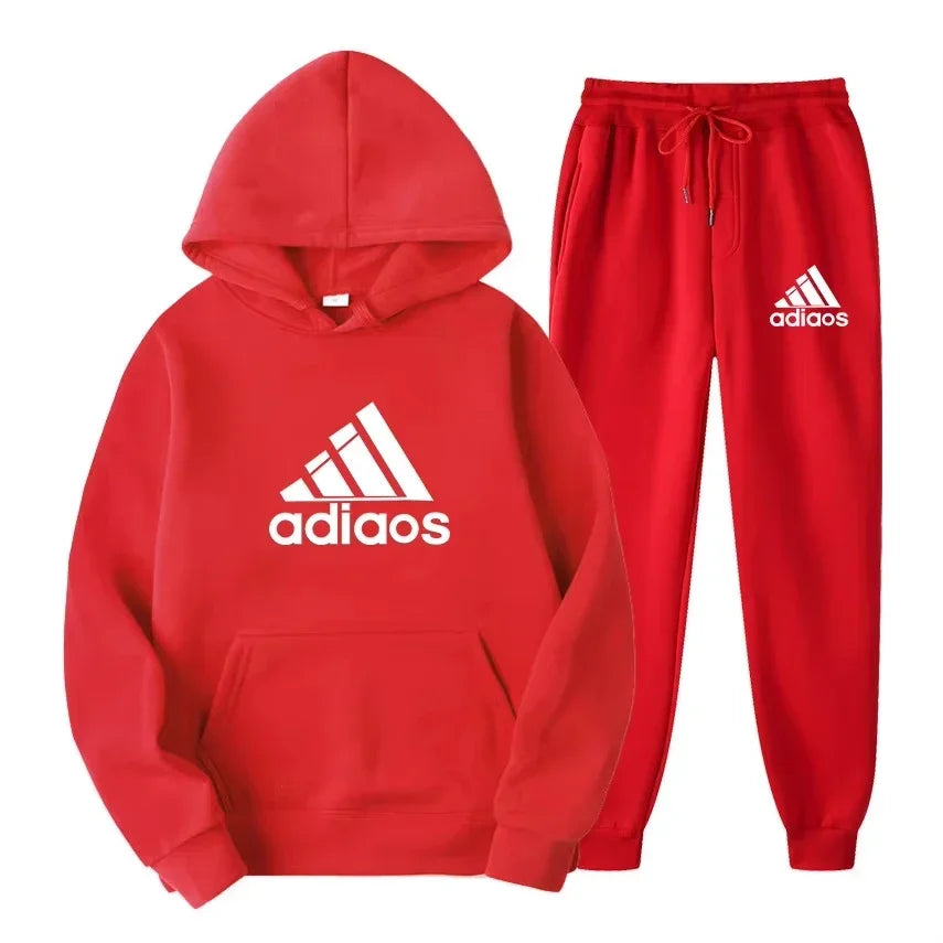 Ensemble Sport 2 Pièces Unisexe Automne Hiver – Sweat Capuche + Jogging Chaud Confortable Fitness Loisir | Mode Sportswear