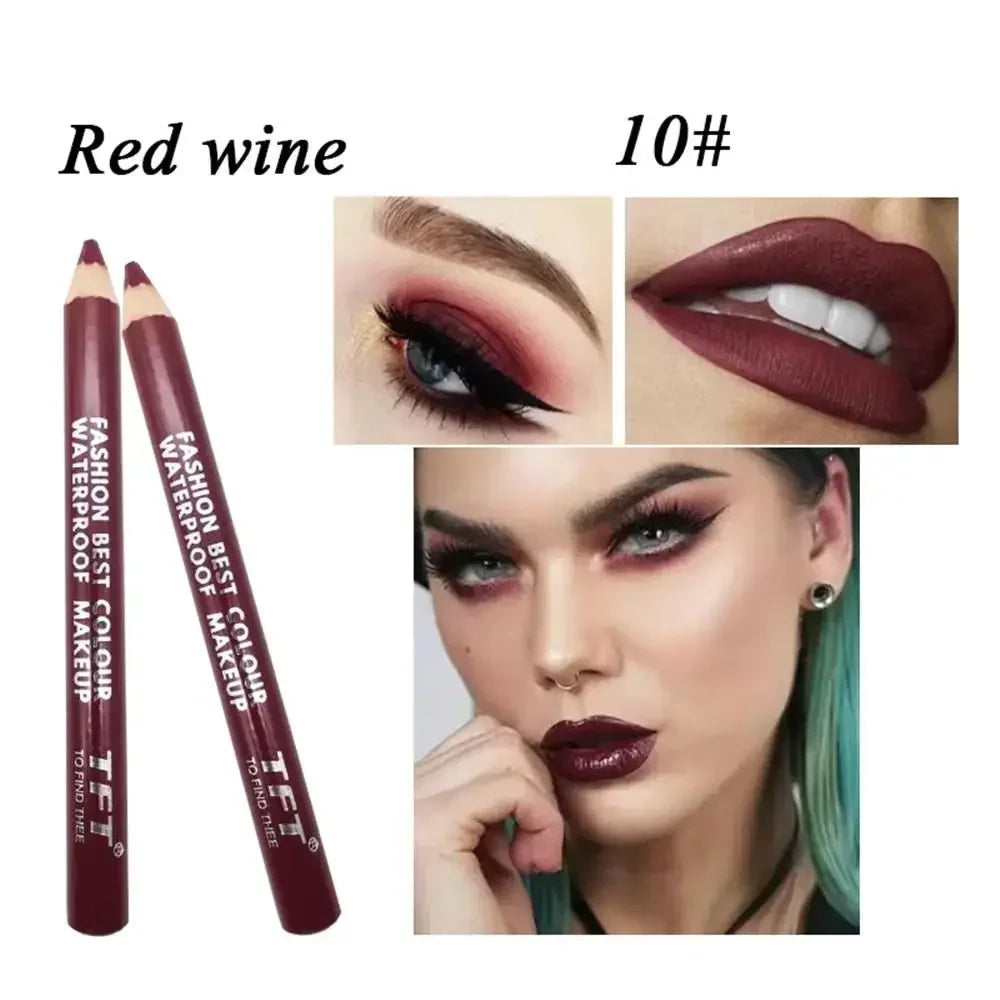 Crayon Rouge à Lèvres Mat Velvet 9 Couleurs – Longue Tenue Waterproof | Lip Tint Nude Hydratant Sexy