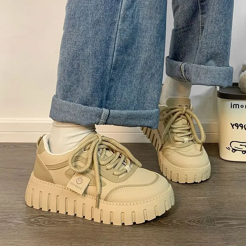 Chaussures Plateforme Y2k Femme Luxe 2025 – Bout Rond Haute Plateforme Designer Daily