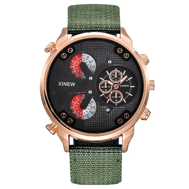 Montre Homme XINEW Quartz Nylon Casual – Fashion Student Sport Tendance Montre Homme