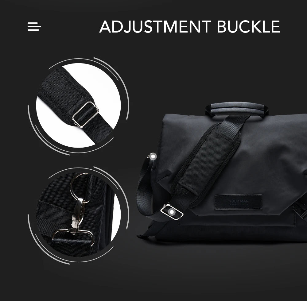 Sac Messenger Homme Laptop Imperméable – Sacoche Business Crossbody Grande Capacité Vélo École