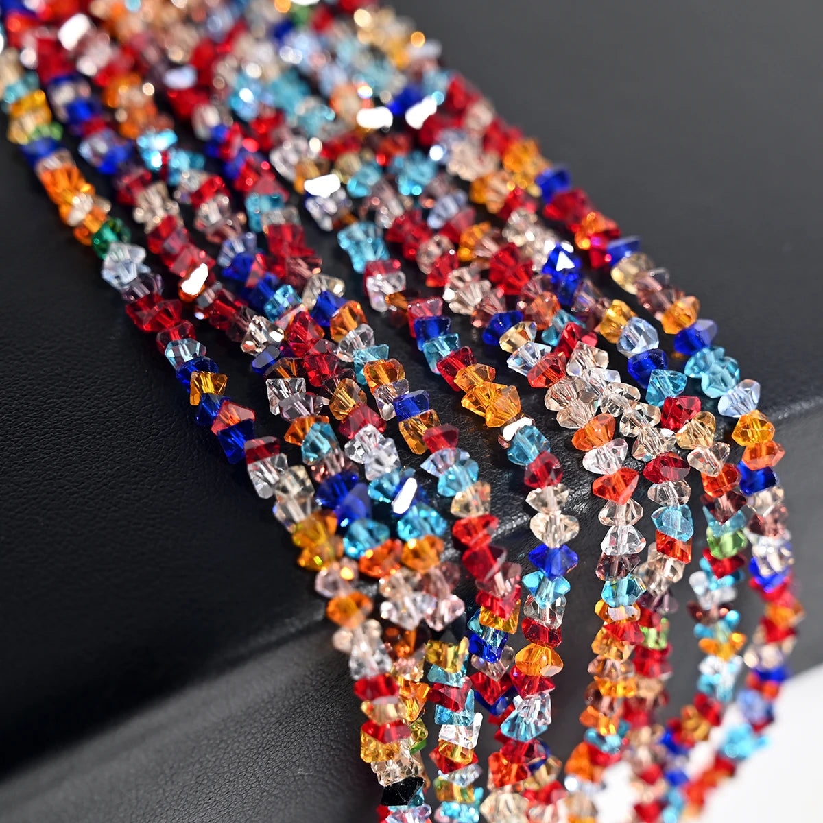 Lot 120 Perles Cristal Autrichien Triangles 4mm — Intercalaires DIY Bracelet Collier