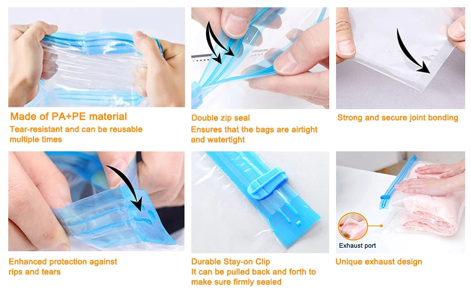 Sacs de Rangement Compressibles Roll-Up – Organisateur Valise Voyage Croisière Maison