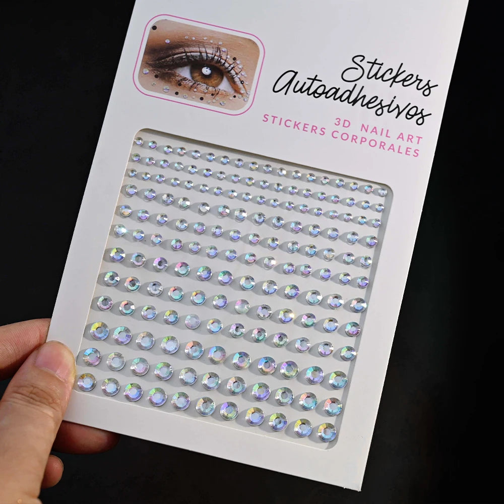 900 Strass Perle Visage 3/4/5mm – Stickers Autoadhésifs Waterproof | Bijoux Maquillage Mariage & Fête