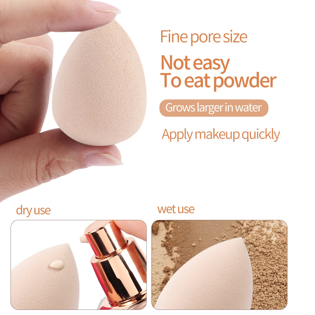 Kit Outils Maquillage 11 Pcs MAANGE – 4 Pinceaux, Puff Poudre, Éponge, Coussin d’Air & Correcteur | Set Complet Fard à Paupières