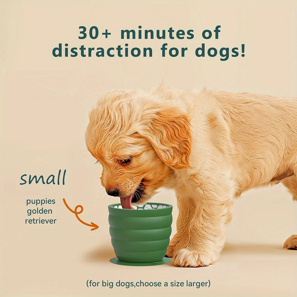 Gamelle Silicone Anti-Glouton Chien – Ventouse Anti-Dérapante Alimentation Saine Petites Races