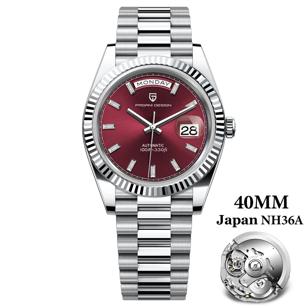 Montre Homme PAGANI DESIGN DD40 Or Rose Automatique 2026 – Saphir AR Date Luxe
