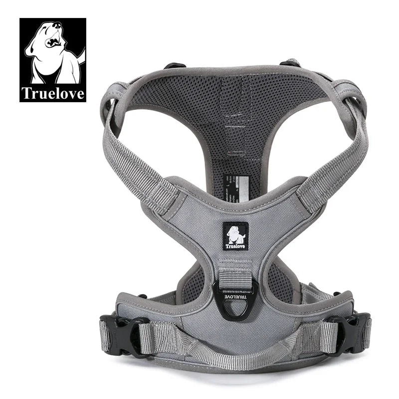 Truelove Harnais Chien Réfléchissant Nylon TLH5651 – Rembourré, Ajustable, Toutes Saisons | Sécurité Voiture & Balade