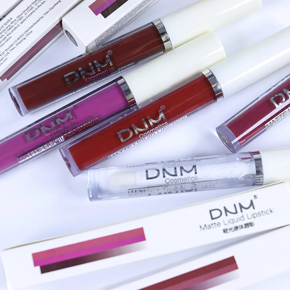 Gloss Velvet Mat DNM 18 Couleurs – Waterproof Longue Tenue | Lip Tint Nude, Rouge & Violet
