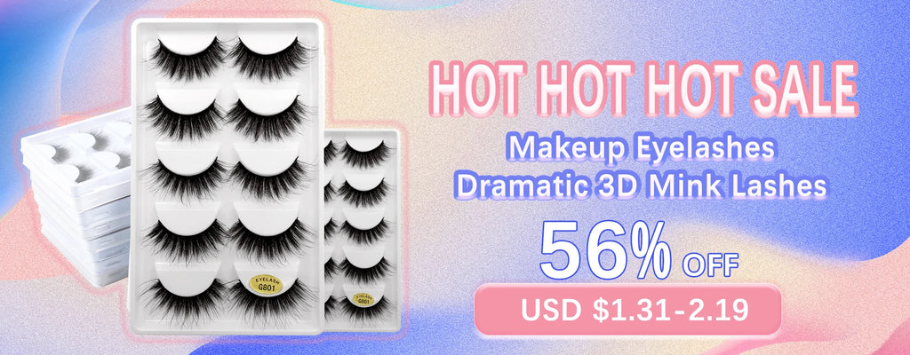 Lot 3 Paires Faux Cils 3D Vison SHIDISHANGPIN – 27 Styles Fluffy Wispy Épais | Cils Faux Faits Main Maquillage Yeux