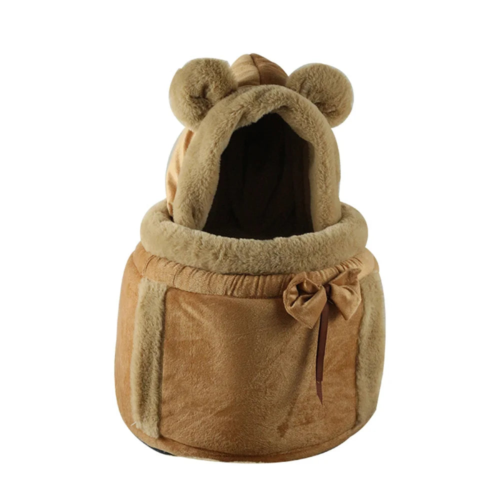 Sac à Dos Transport Chien Chat Hiver Chaud – Sac Porteur Chihuahua Yorkshire Petit Chien Voyage Outdoor