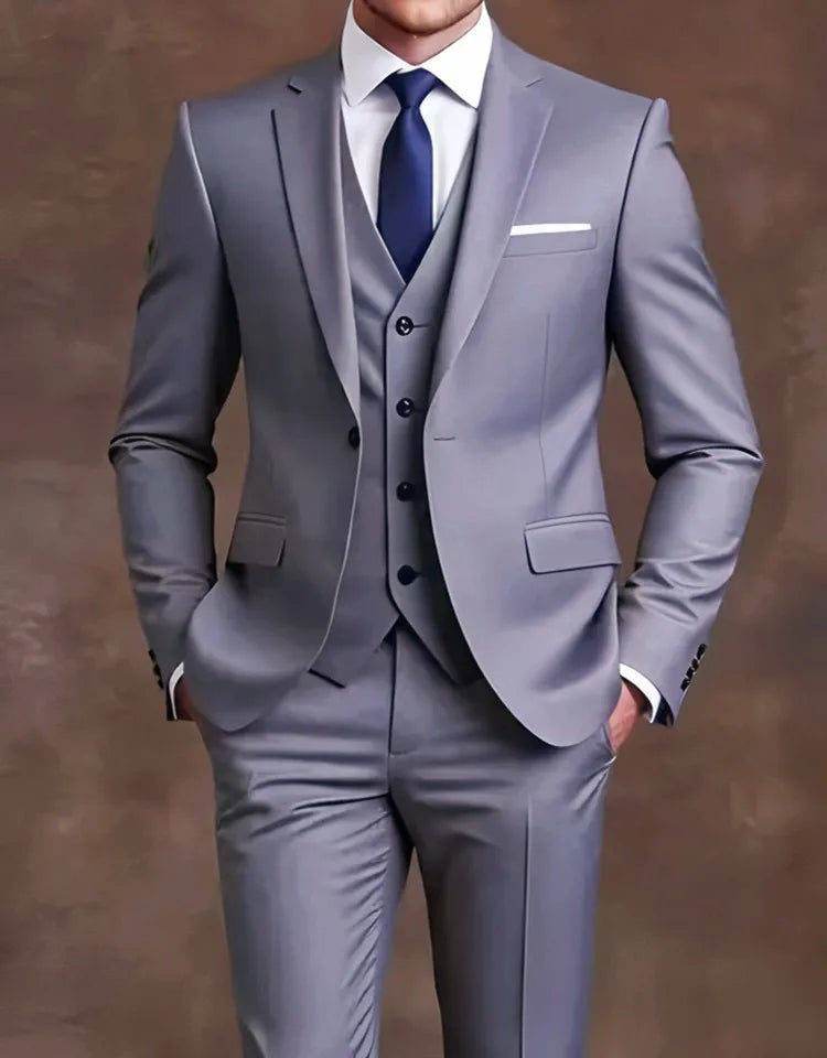Costume Homme Slim Fit Noir – Ensemble Tuxedo Élégant Mariage & Cérémonie | Mode Homme Premium